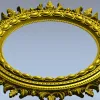 Круглая резная рама в стиле барокко - 3D модель STL для ЧПУ