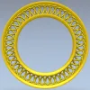 Intricate Interlaced Round Frame STL for CNC