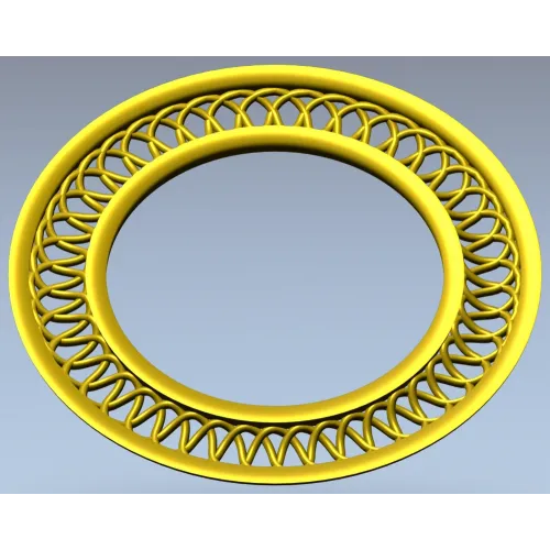 Intricate Interlaced Round Frame STL for CNC