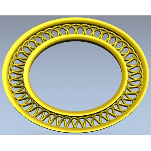 Intricate Interlaced Round Frame STL for CNC