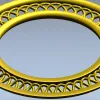 Intricate Interlaced Round Frame STL for CNC
