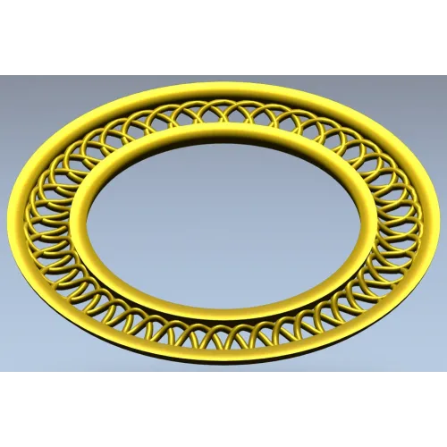 Intricate Interlaced Round Frame STL for CNC