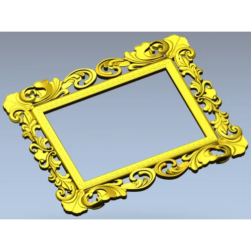 Орнаментальная рамка в стиле рококо - 3D модель STL для ЧПУ
