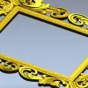 Орнаментальная рамка в стиле рококо - 3D модель STL для ЧПУ