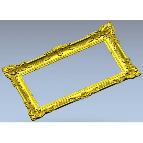 Рокайльная прямоугольная рама - 3D модель STL для ЧПУ