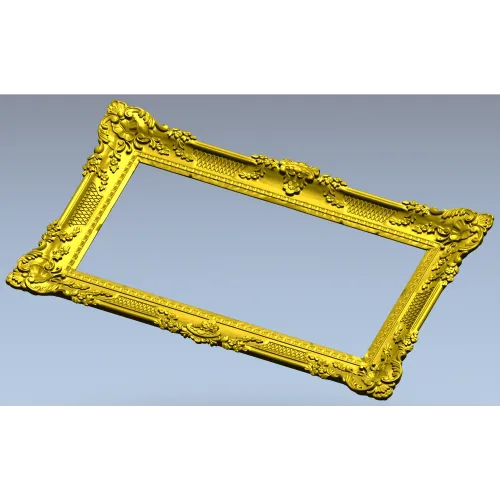 Рокайльная прямоугольная рама - 3D модель STL для ЧПУ