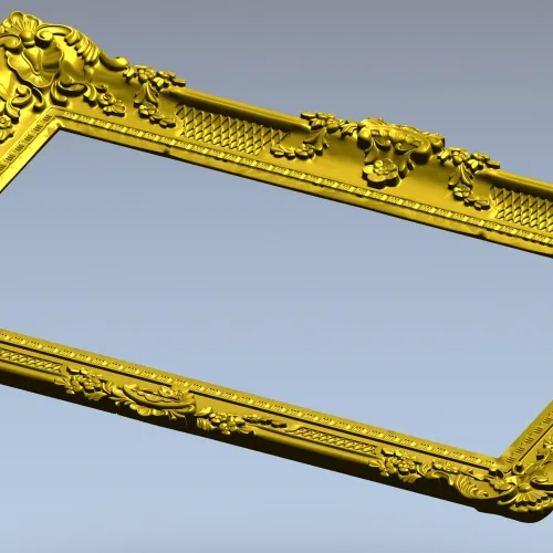 Рокайльная прямоугольная рама - 3D модель STL для ЧПУ