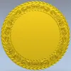 Ornate Round Medallion STL for CNC Routing