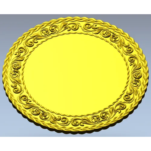 Ornate Round Medallion STL for CNC Routing