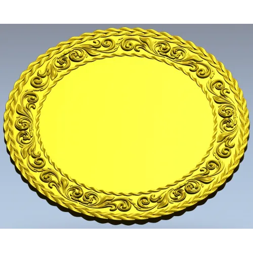 Ornate Round Medallion STL for CNC Routing