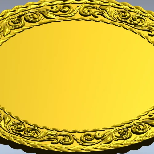 Ornate Round Medallion STL for CNC Routing