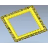Baroque Square Frame STL - ornate 3D model for CNC carving