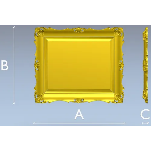 Aurelia Baroque Frame - STL 3D model for CNC milling