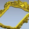 3D модель барочной рамки с ангелом в формате STL для ЧПУ