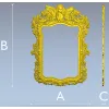 3D модель барочной рамки с ангелом в формате STL для ЧПУ