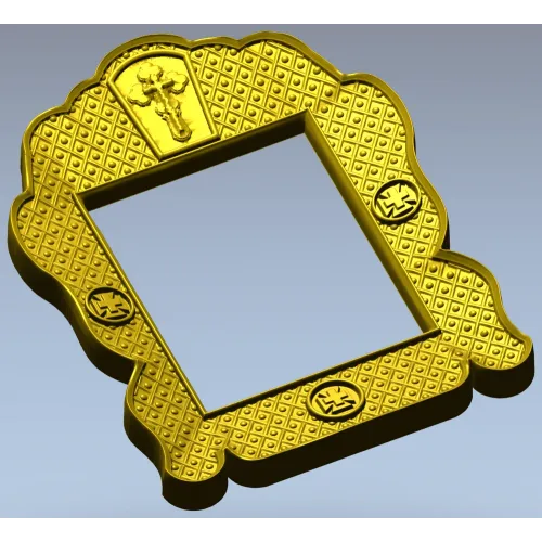 Orthodox Scalloped Frame - STL 3D Model for CNC Carving