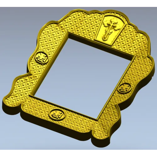 Orthodox Scalloped Frame - STL 3D Model for CNC Carving