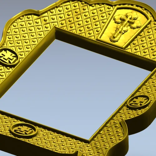 Orthodox Scalloped Frame - STL 3D Model for CNC Carving