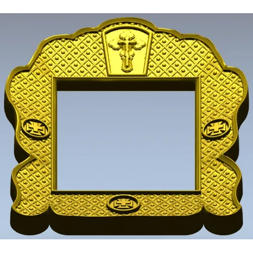 Orthodox Scalloped Frame - STL 3D Model for CNC Carving