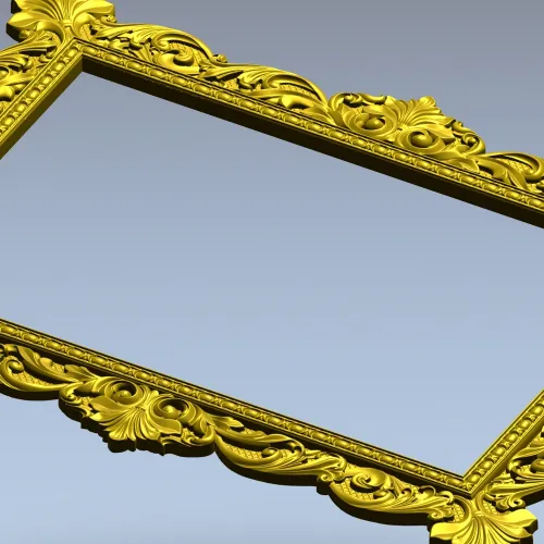 Ornate Baroque Frame STL for CNC