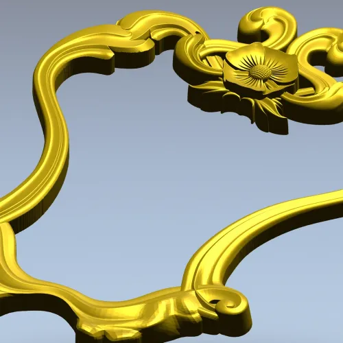 Декоративная рамка в стиле рококо - 3D модель STL для ЧПУ