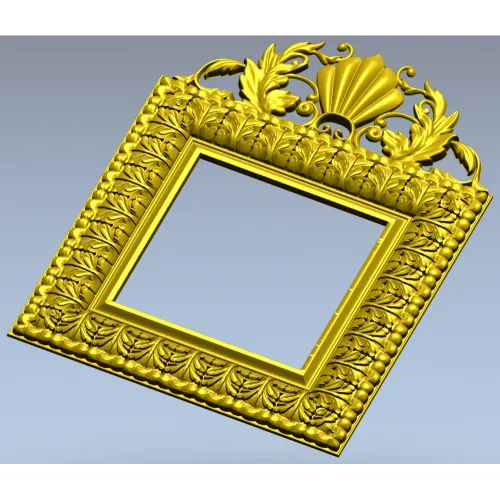 Shell Crest Acanthus Frame - STL 3D Model for CNC