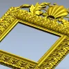 Shell Crest Acanthus Frame - STL 3D Model for CNC