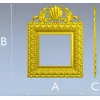 Shell Crest Acanthus Frame - STL 3D Model for CNC