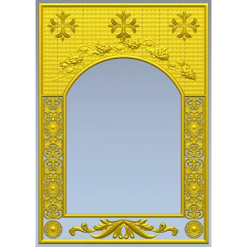Vinecrest Arched Decorative Frame - STL 3D model for CNC milling