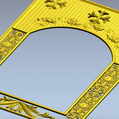 Vinecrest Arched Decorative Frame - STL 3D model for CNC milling