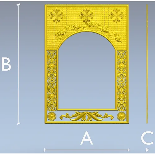 Vinecrest Arched Decorative Frame - STL 3D model for CNC milling
