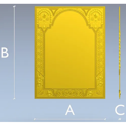 Ornate Arched Frame STL for CNC