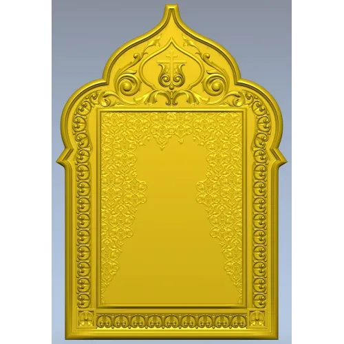 Ornate Trefoil Icon Frame STL for CNC
