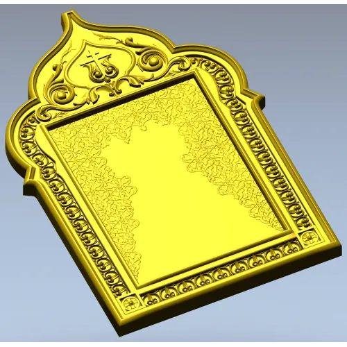 Ornate Trefoil Icon Frame STL for CNC