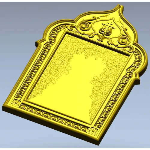 Ornate Trefoil Icon Frame STL for CNC
