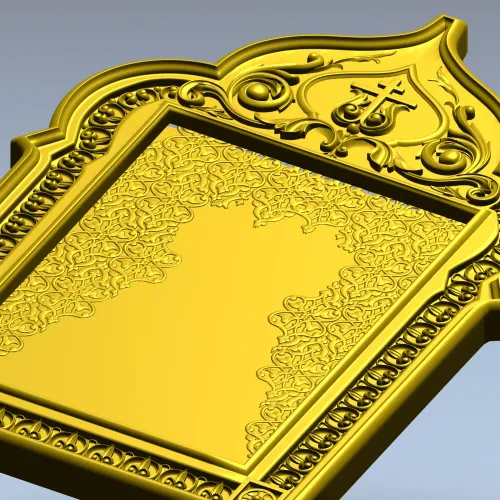 Ornate Trefoil Icon Frame STL for CNC