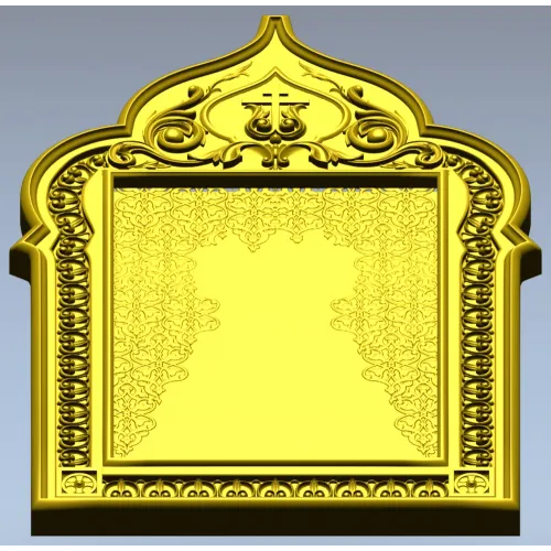 Ornate Trefoil Icon Frame STL for CNC