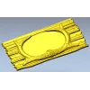 Antler Oval Plaque - high-relief STL model for CNC