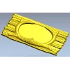 Antler Oval Plaque - high-relief STL model for CNC