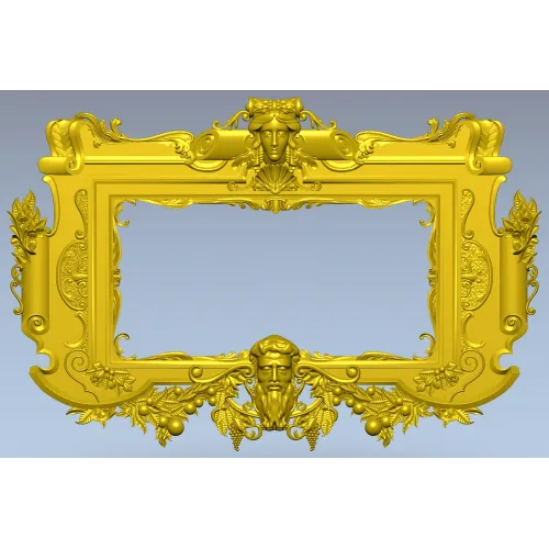 Baroque Ornamental Frame STL for CNC