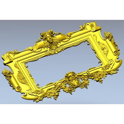 Baroque Ornamental Frame STL for CNC