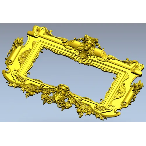 Baroque Ornamental Frame STL for CNC