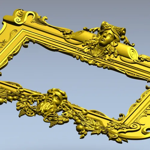 Baroque Ornamental Frame STL for CNC