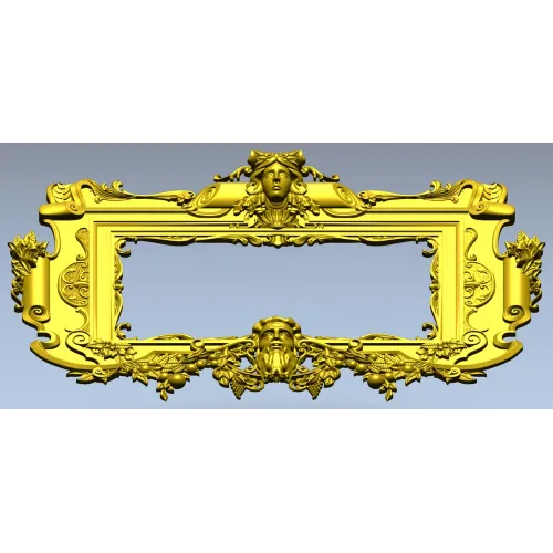 Baroque Ornamental Frame STL for CNC