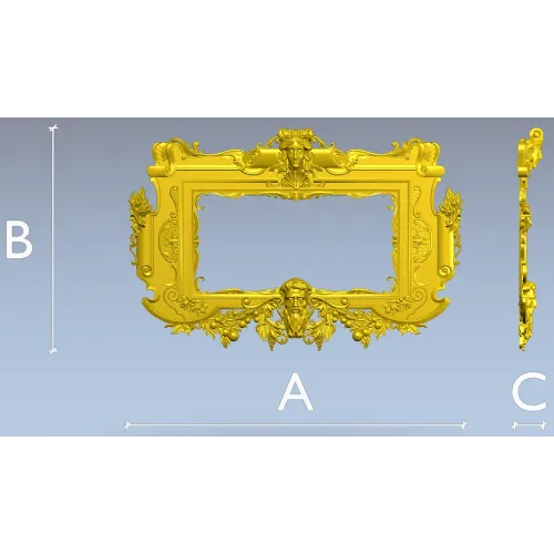 Baroque Ornamental Frame STL for CNC