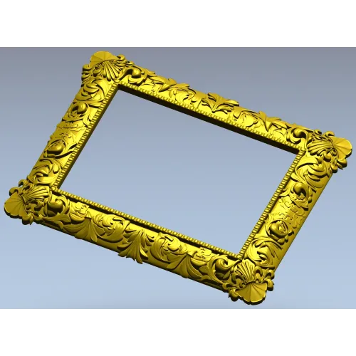 Рамка "Лаурель" - 3D модель STL для ЧПУ (барокко, акант)