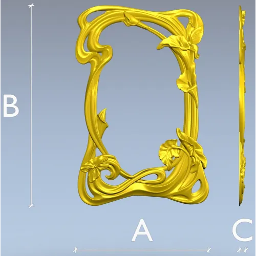 Aurelia Lily Frame - STL 3D model for CNC routing