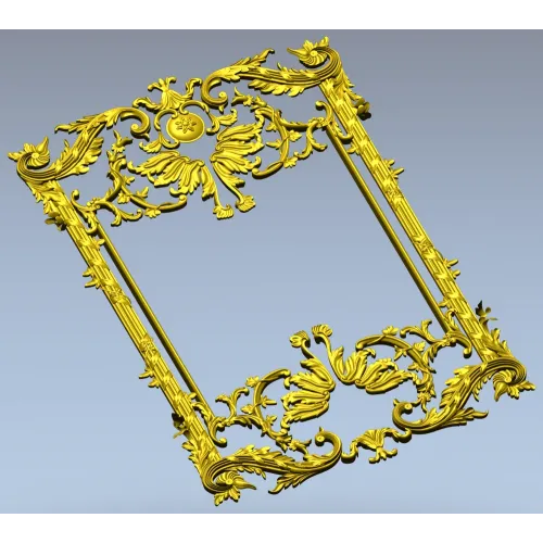 Baroque Ornamental Frame STL for CNC milling