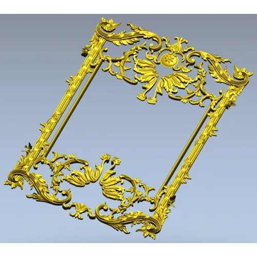 Baroque Ornamental Frame STL for CNC milling