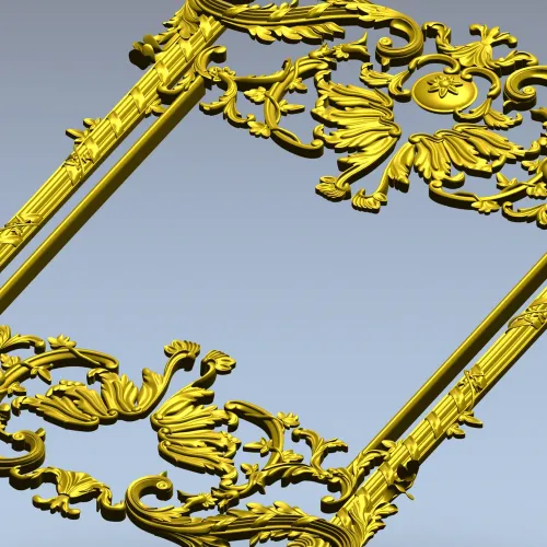 Baroque Ornamental Frame STL for CNC milling